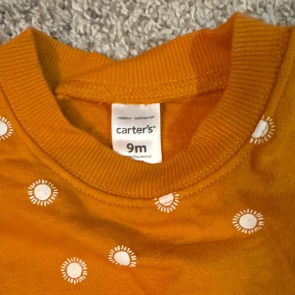 Carter’s Baby Girl Romper and Short Sleeve Short Set New with Tags 9 Months 6-9 - Picture 5 of 7